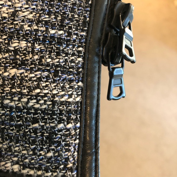 Great little tweed office-friendly moto jacket by Anne Klein, size 14 - Picture 4 of 7